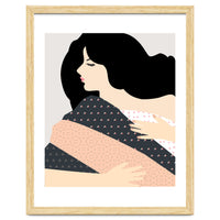 Not Today, Sleepy Lazy Woman In Bed, Quirky Eclectic Blanket Cozy Sleep In Illustration