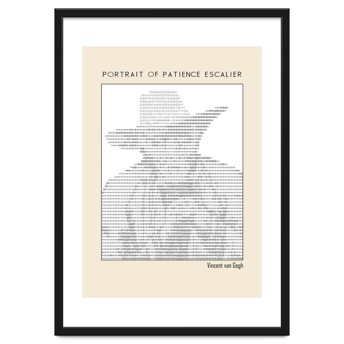 Portrait of Patience Escalier (1888) - Vincent van Gogh(ascii art)