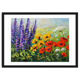 Radiant Summer Wildflower Meadow Oil Painting thumbnail