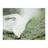 Tourists walking around the waterfall - Iceland  (Print Only) thumbnail