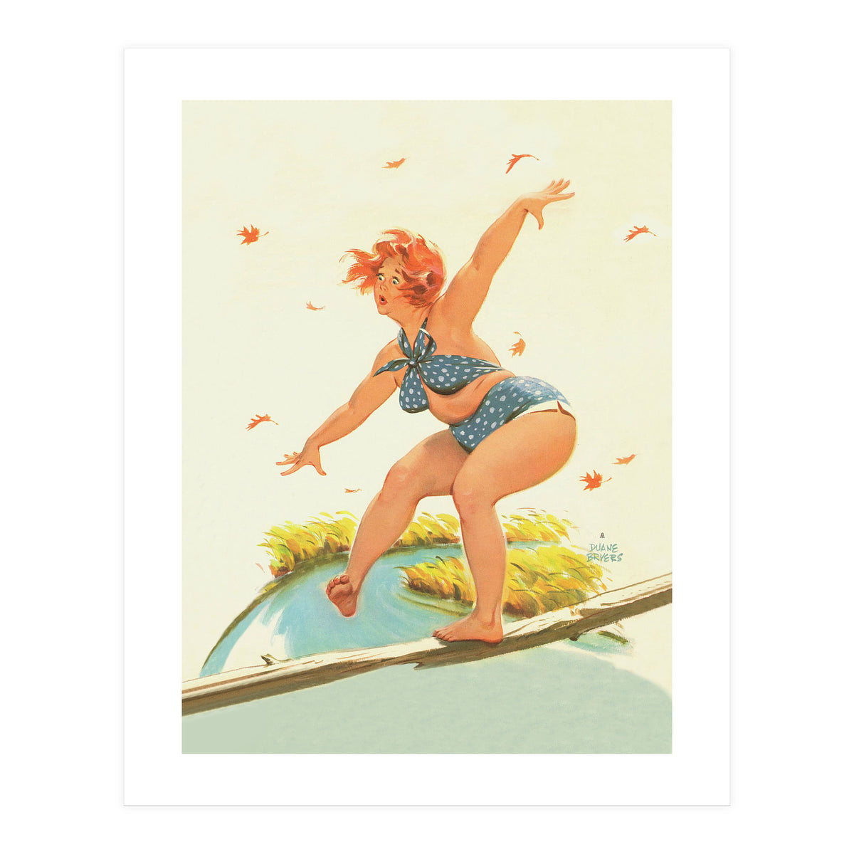 Sudden Wind On A Wooden Beam (Print Only)