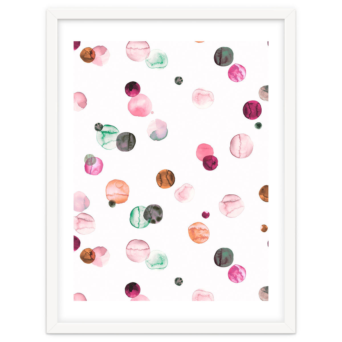 Polka Dots Watercolor Minimal Pink