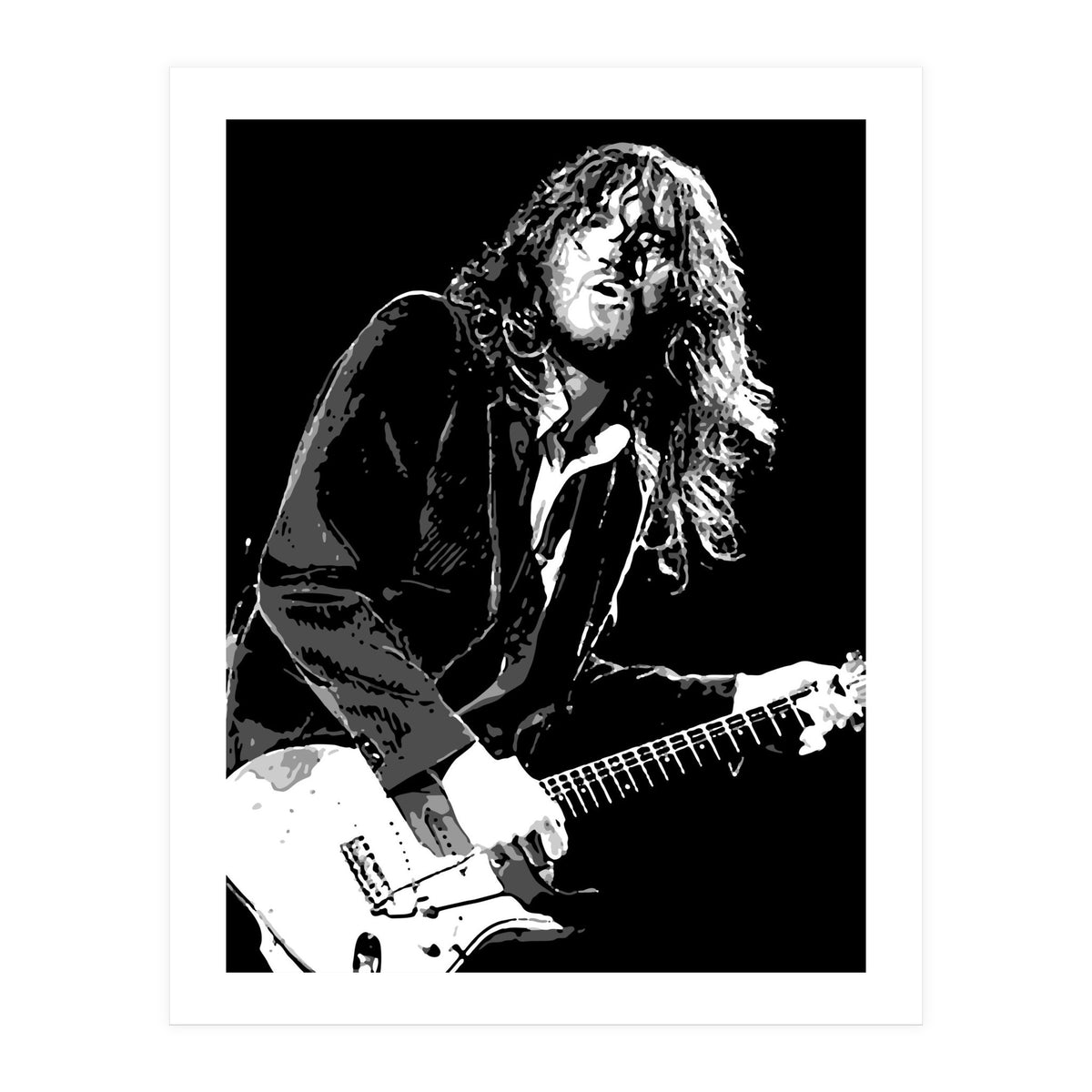 John Frusciante American Musician Legend in Monochrome (Print Only)