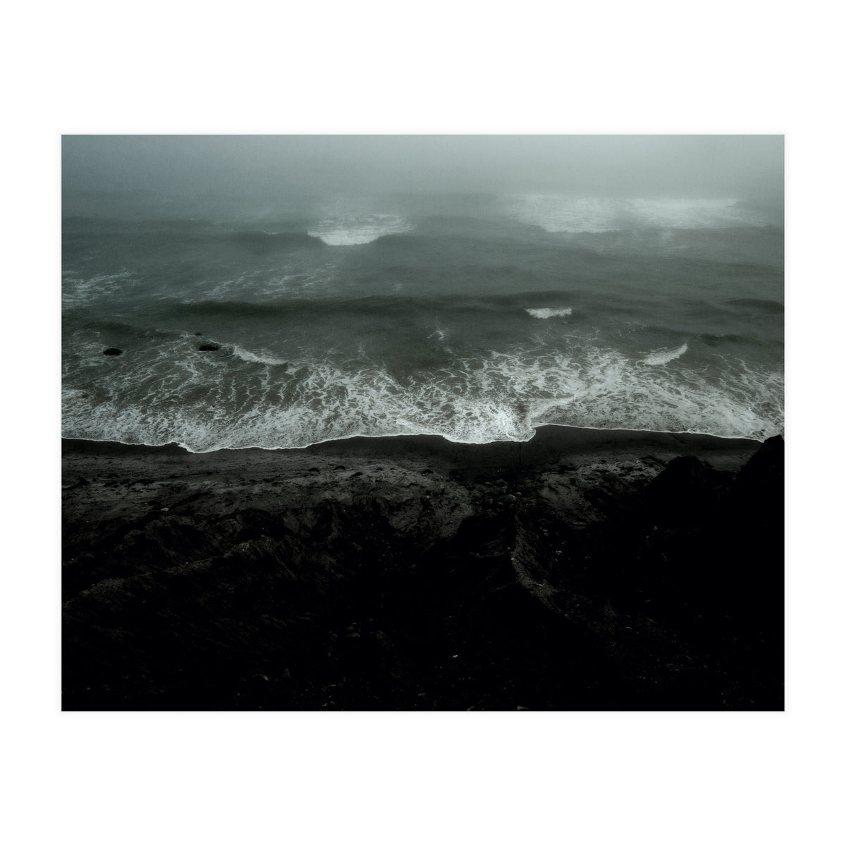 BLACK BEACH OCEAN (Print Only)