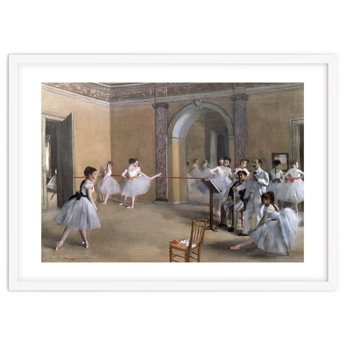 The Dance Foyer at the Opera on the rue Le Peletier, 1872 - 32x46 cm - oil on canvas.
