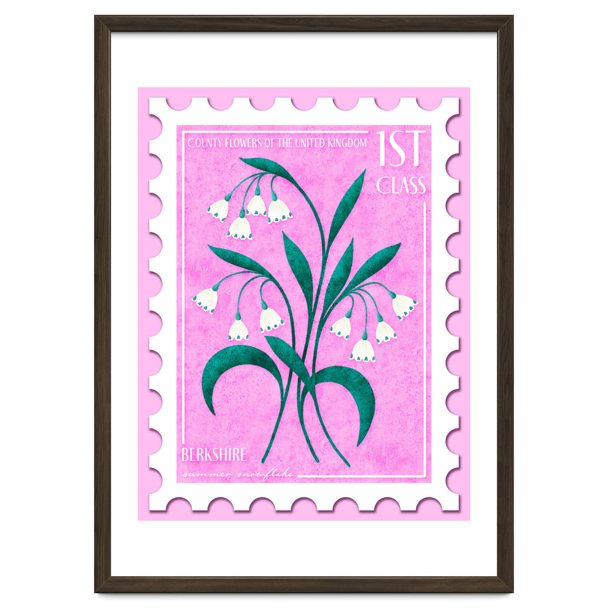 Berkshire Summer Snowflake Postage Stamp