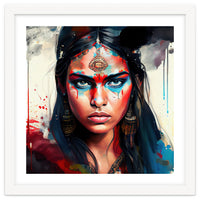 War Paint Hindu Warrior Portrait