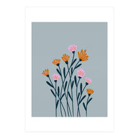 Orange and Pink Flowers (Print Only)