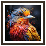 Vibrant Bird With Colorful Splatter Paint thumbnail