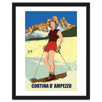 Ski Girl at Cortina D'Ampezzo, Italy