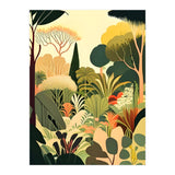 Pastel Garden, Botanical Nature Plants Jungle, Bohemian Eclectic Forest Illustration (Print Only) thumbnail