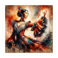 Majestic East Asian Flamenco Dancer (Print Only)