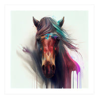 Wild Horse Face Portrait (Print Only)