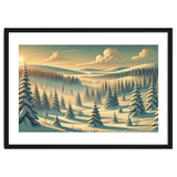 Vintage Finland, Lapland Winter Forest Poster thumbnail