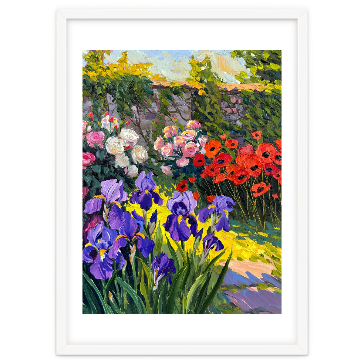 Sun-Drenched Secret Garden Oil Painting