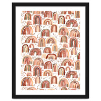 Cute Watercolor Rainbows Terracota