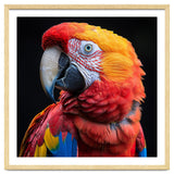 Scarlet Macaw Parrot Close Up Portrait Vivid Colors thumbnail