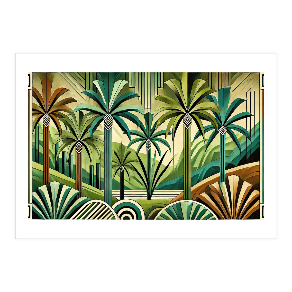 Tropical Art Deco Oasis (Print Only)