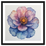 Ethereal Bloom: Watercolor Petals in Indigo and Rose thumbnail