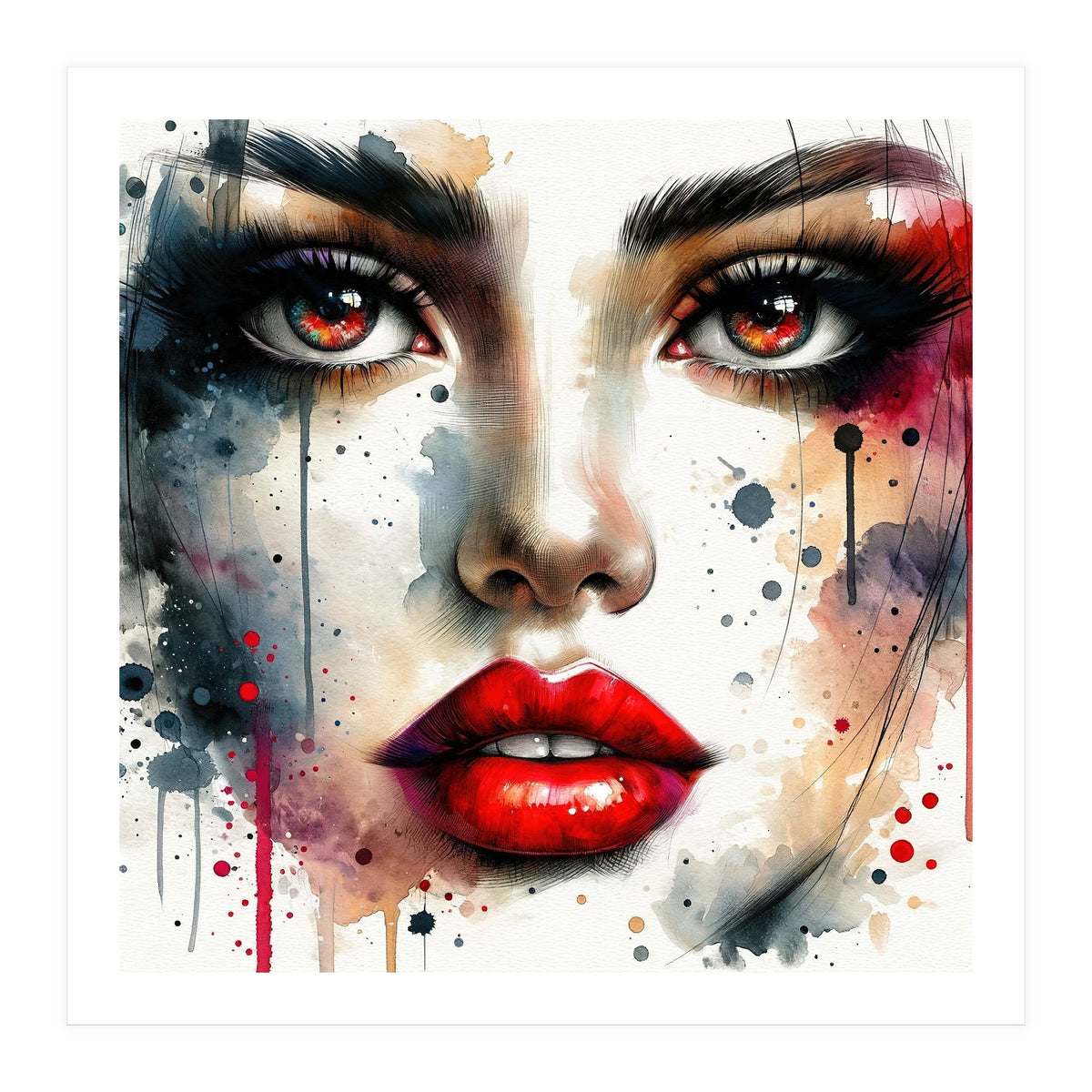 Close Up Woman Face (Print Only)