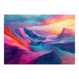 Vibrant Abstract Mountain Landscape at Sunset (Print Only) thumbnail
