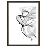 Abstract Black And White Swirls And Lines Flowing Art thumbnail