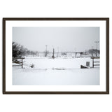 Baseball field covered in snow thumbnail