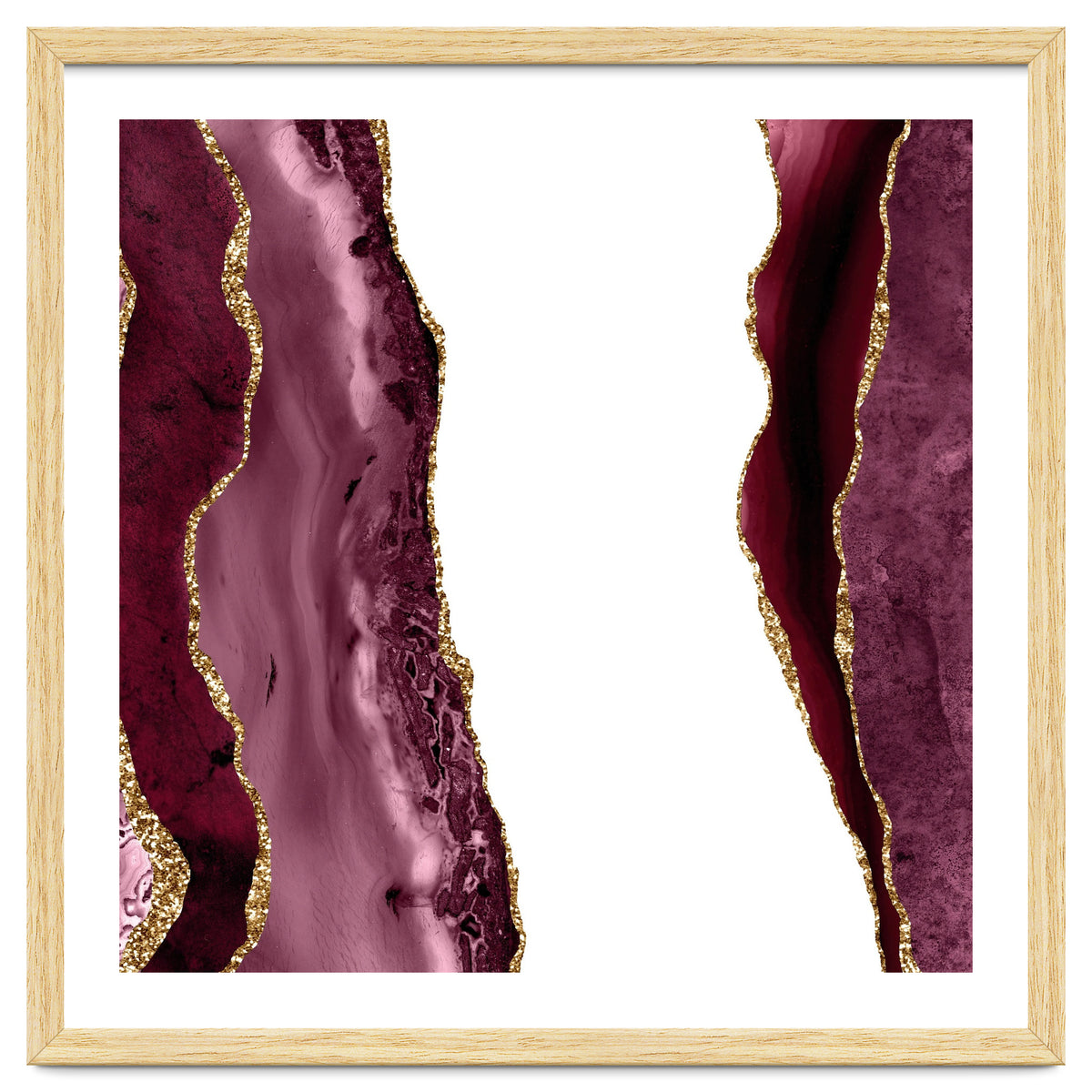 Burgundy & Gold Agate Texture 20