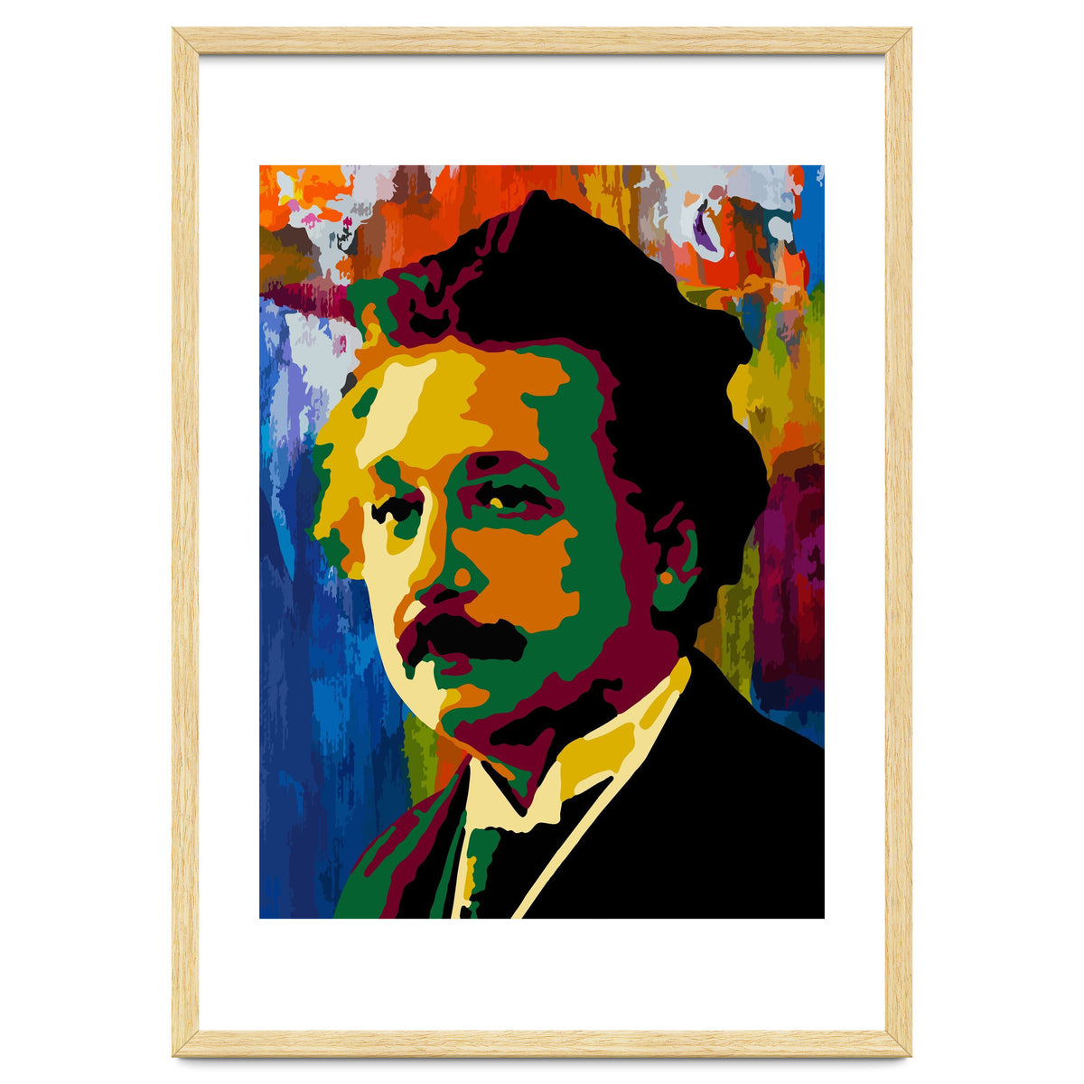 Albert Einstein Colorful Abstract