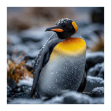 King Penguin In Snow With Water Droplets (Print Only) thumbnail