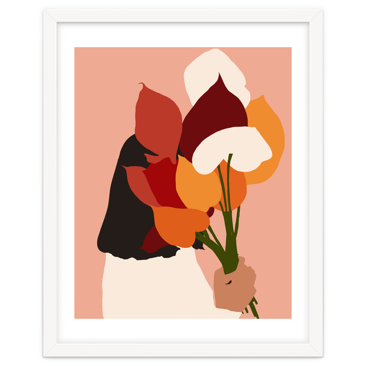 The Comfort Zone, Pastel Bohemian Woman, Floral Self Care Self Love Positivity Growth, Eclectic Boho Concept