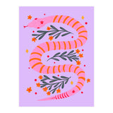 Modern snake - pink and orange (Print Only) thumbnail