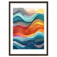 Abstract Layered Wave Landscape