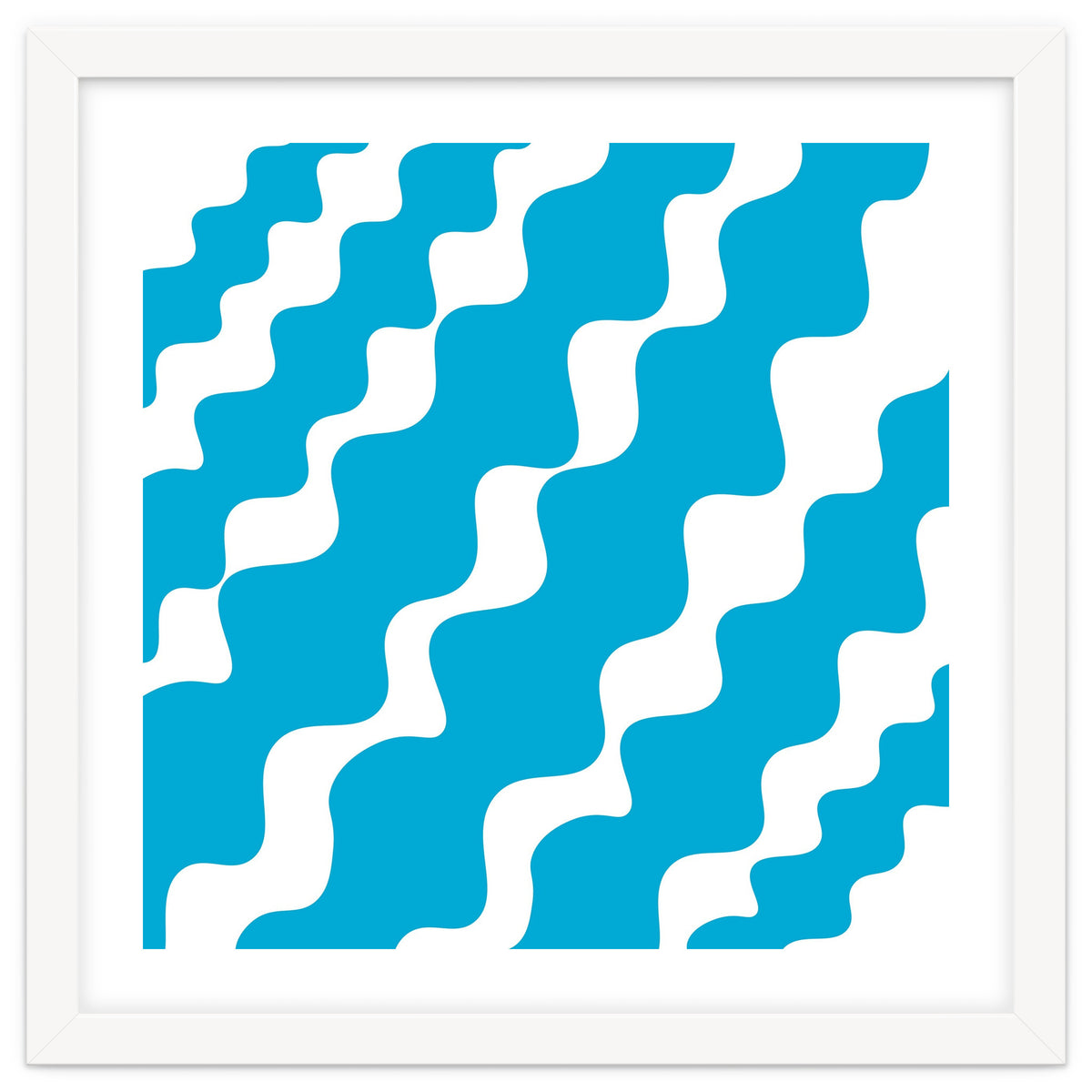 Slanting Blue Wavy Pattern