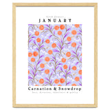 Carnation & Snowdrop January Birth Flower thumbnail