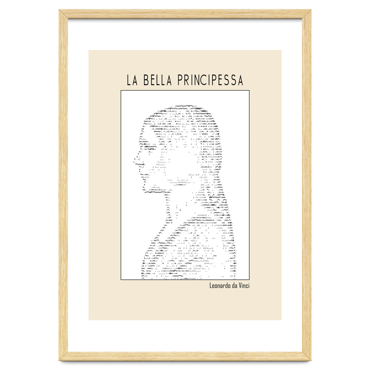 La Bella Principessa – Leonardo Da Vinci Ascii Art
