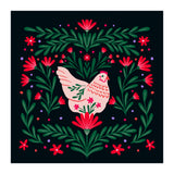 Blooming Chicken Green And Red (Print Only) thumbnail
