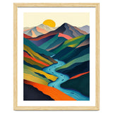 Minimalist Mountain River Landscape thumbnail