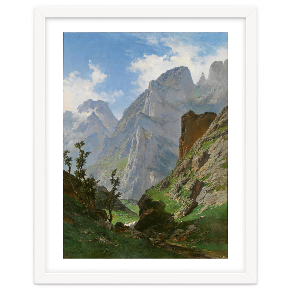 Carlos de Haes / 'Mancorbo Canal in Picos de Europa', 1876, Spanish School.