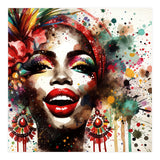 Brazilian Carnival Watercolor Portrait (Print Only) thumbnail