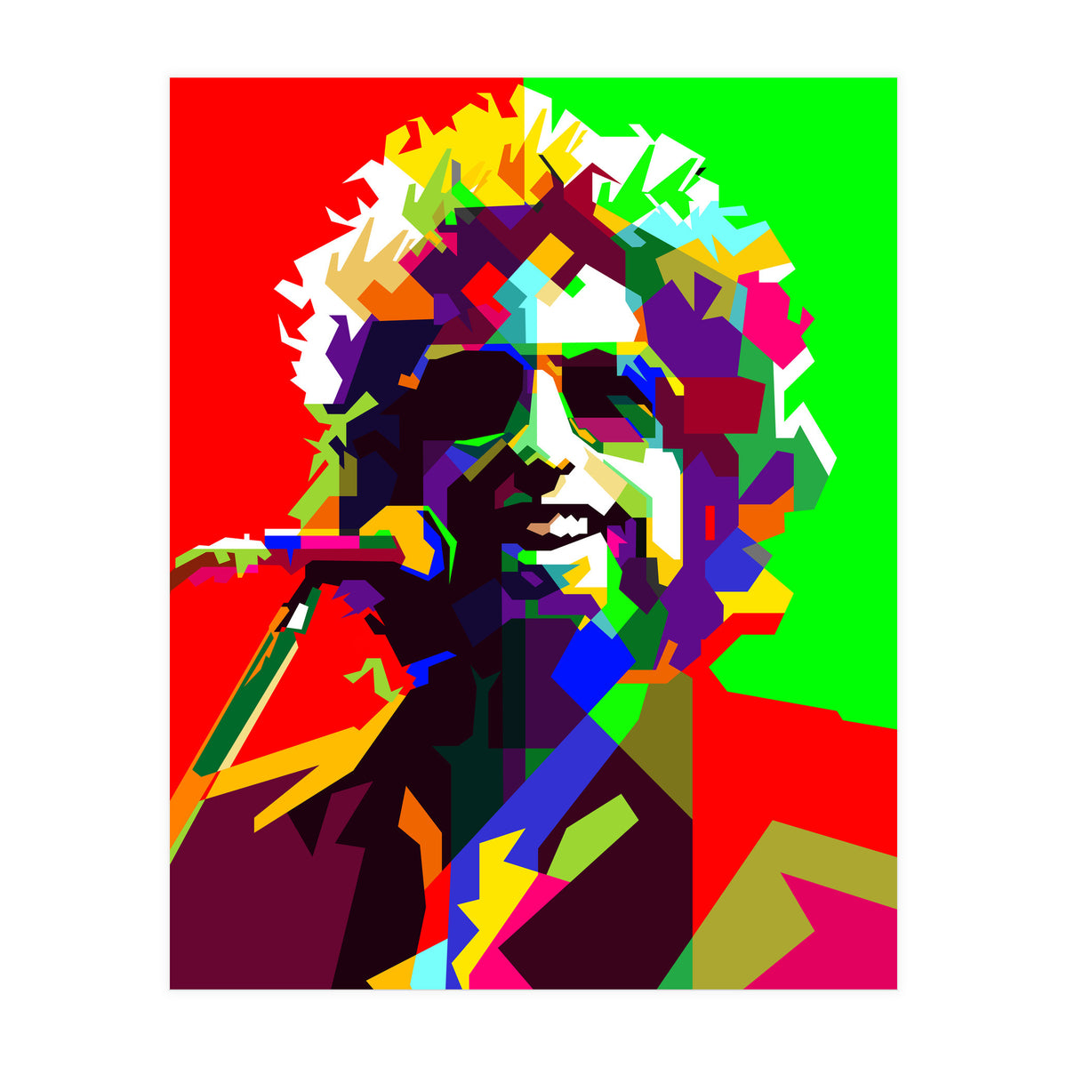 Bob Dylan Country Folk Singer Pop Art WPAP (Print Only)