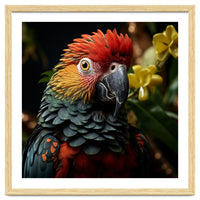 Vibrant Macaw Parrot With Red And Yellow