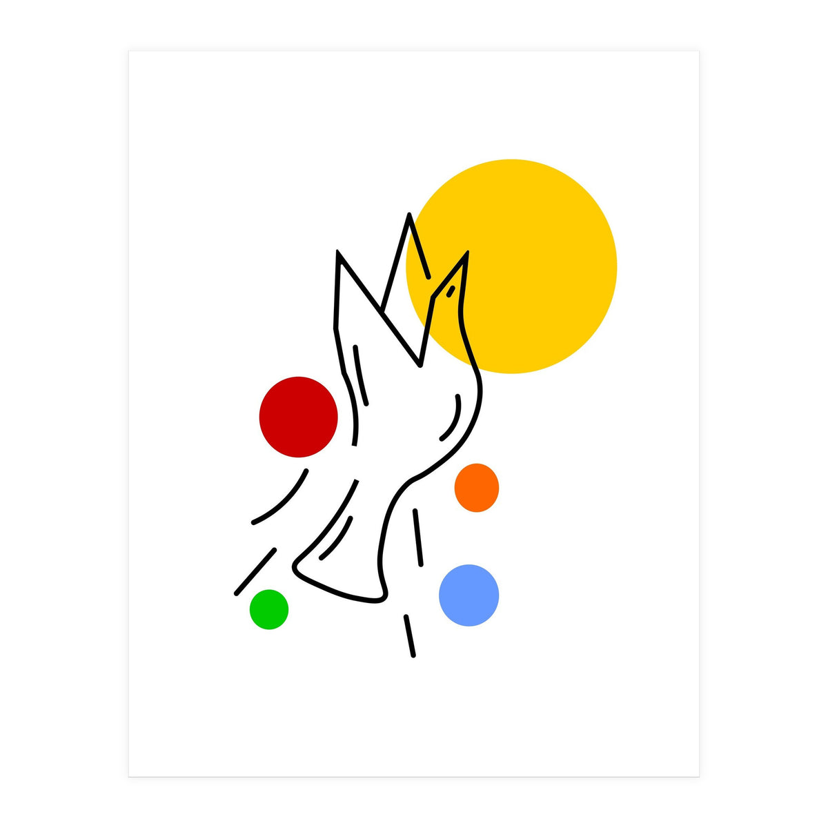 Bird In Flight  (Print Only)