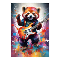 Red Panda Plays Guitar Music (Print Only)