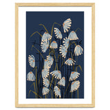 Linocut flower meadow blue thumbnail