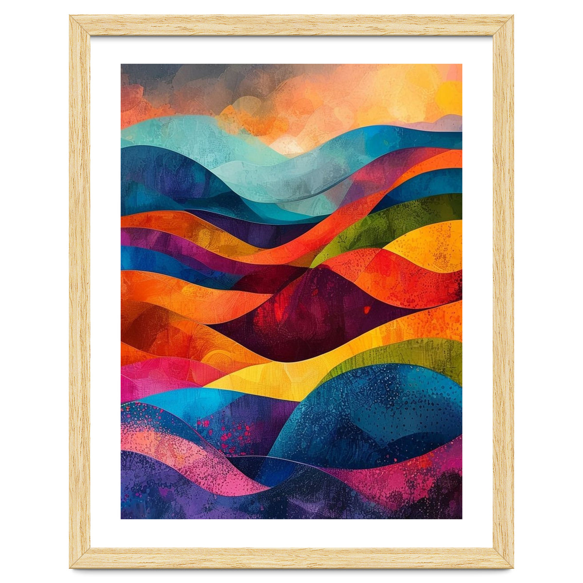 Abstract Rainbow Mountain Landscape