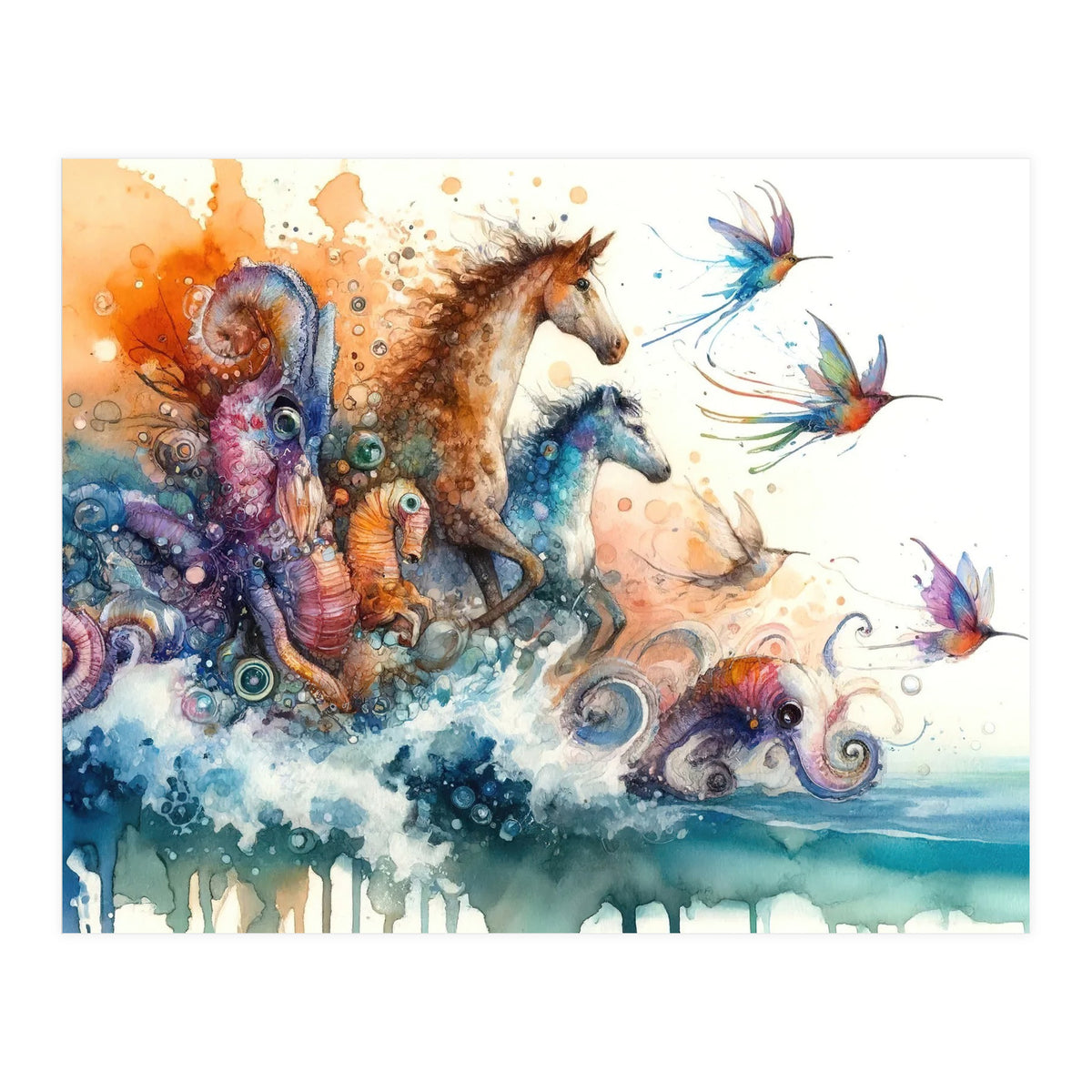 Surreal Ocean Creatures (Print Only)