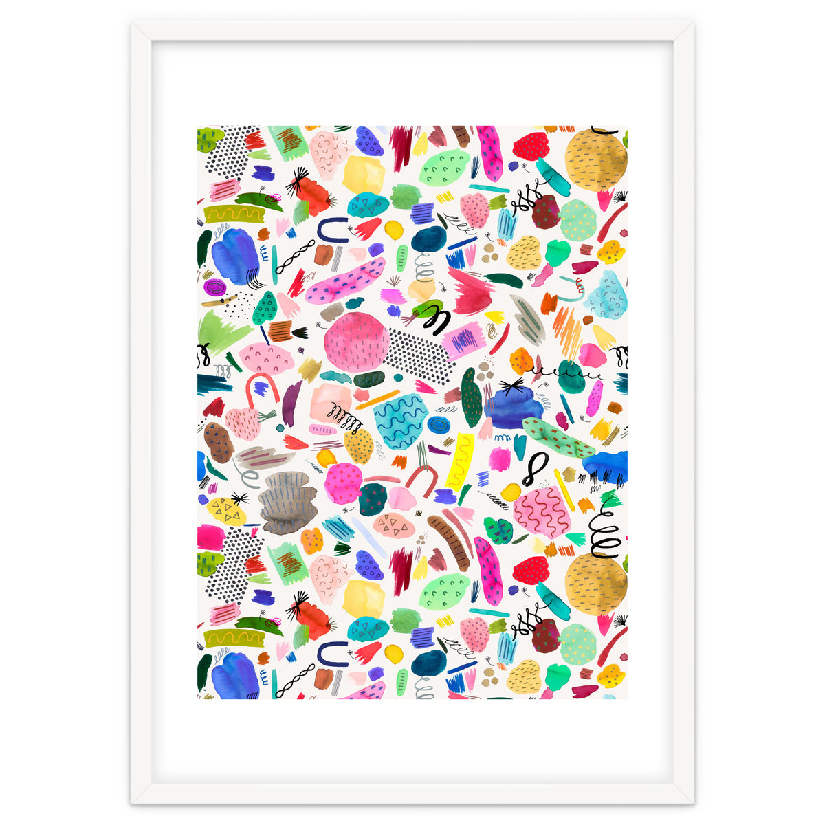 Abstract Colourful Marks Scribbles