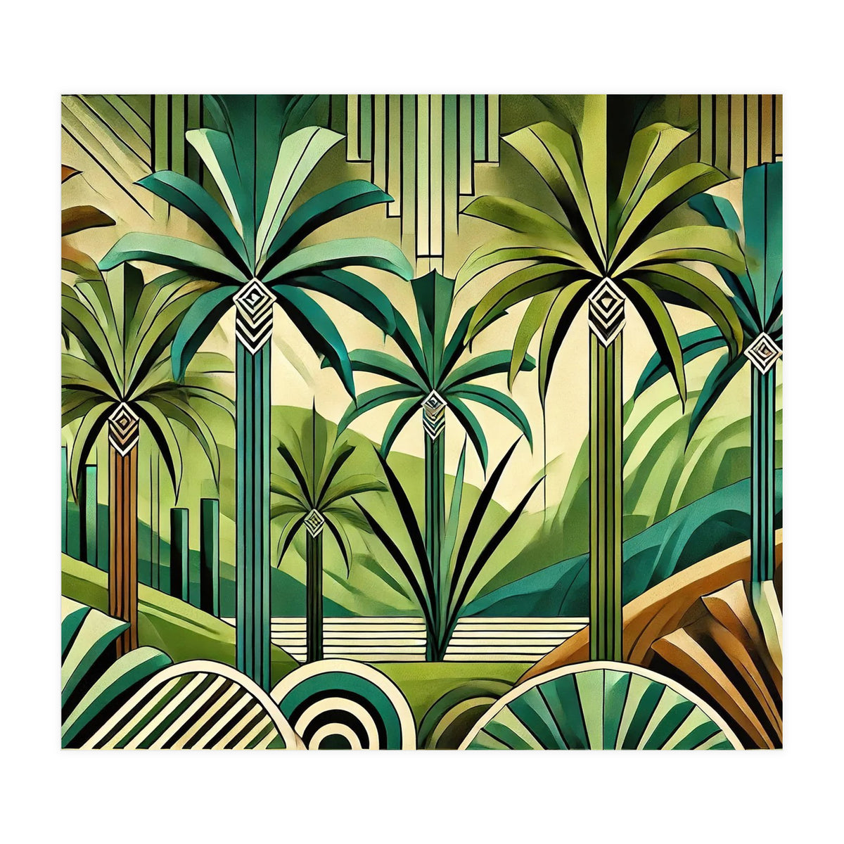Tropical Art Deco Oasis (Print Only)