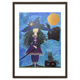 Cassandra, the Little Witch, with Merlin, the cat, and Circe, the Raven thumbnail